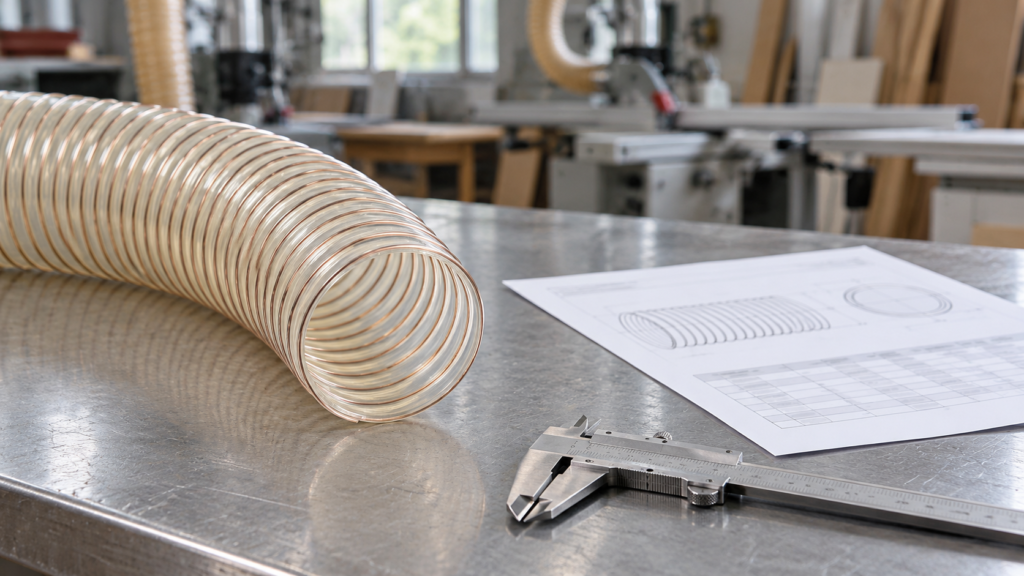 Transparenter PVC-Schlauch mit Stahlspirale für industrielle Anwendungen